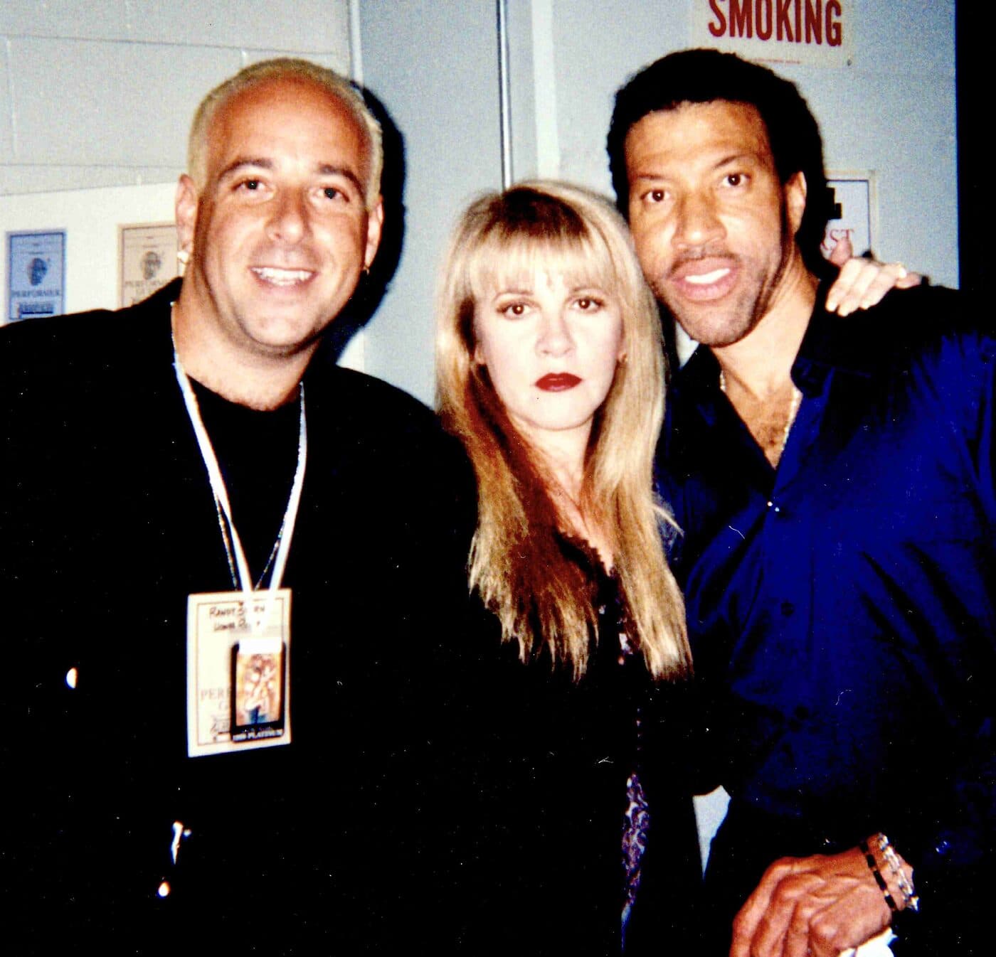 Stevie Nicks, Lionel Richie and Randy Stern backstage